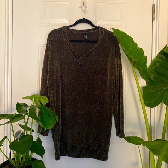 Olive green oversized sweater - Picture 1 of 5